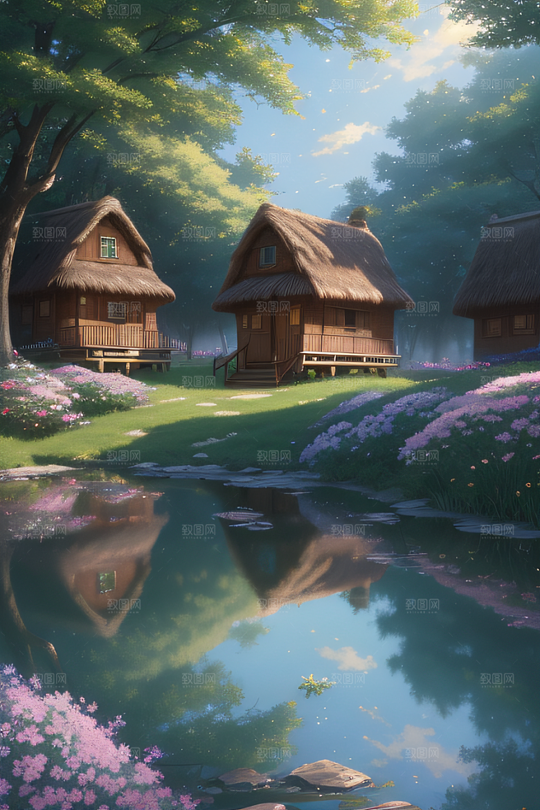绿色童话小屋新海诚的绘画奇观