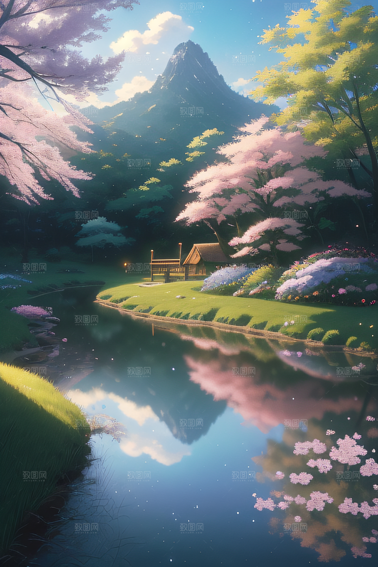 绿色童话小屋新海诚的绘画奇观
