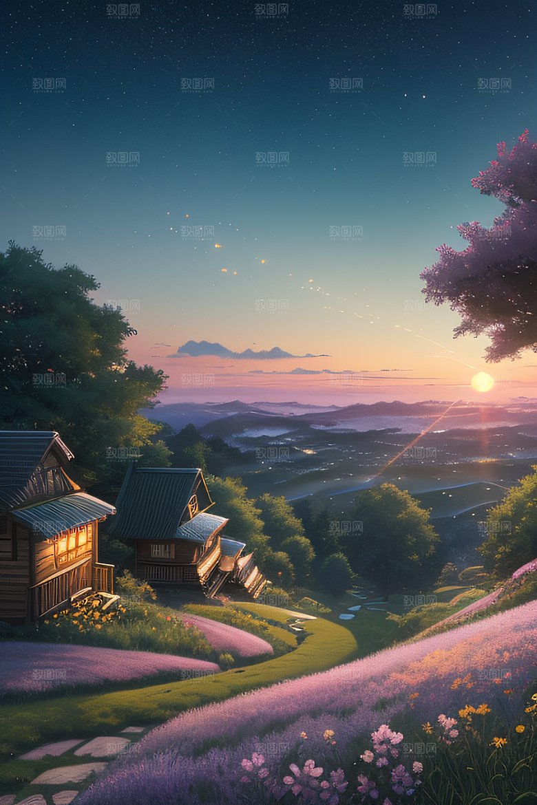 绿色童话小屋新海诚的绘画奇观