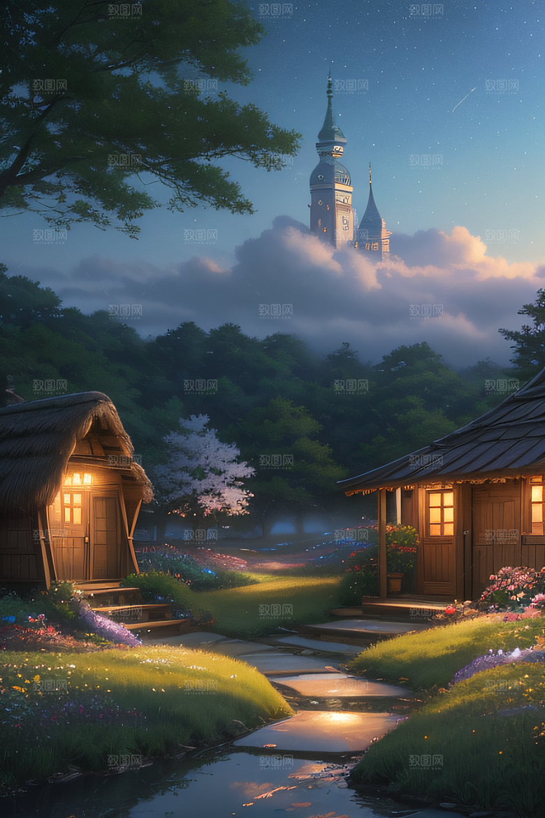 绿色童话小屋新海诚的绘画奇观
