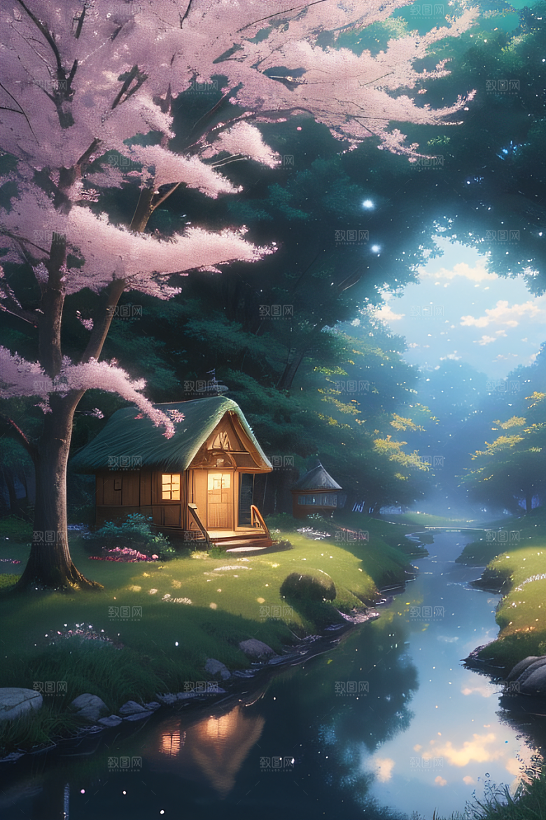 绿色童话小屋新海诚的绘画奇观