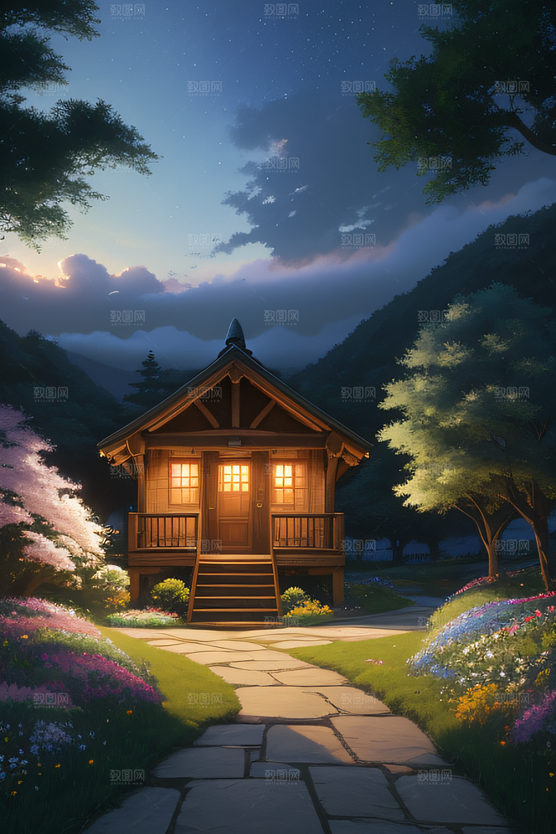 绿色童话小屋新海诚的绘画奇观