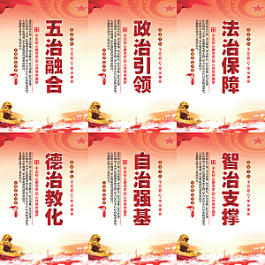 五治融合党建海报