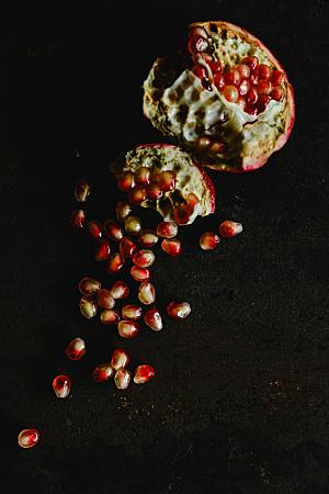 红石榴水果摄影素材