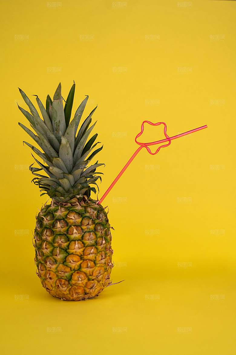 菠萝特写摄影素材