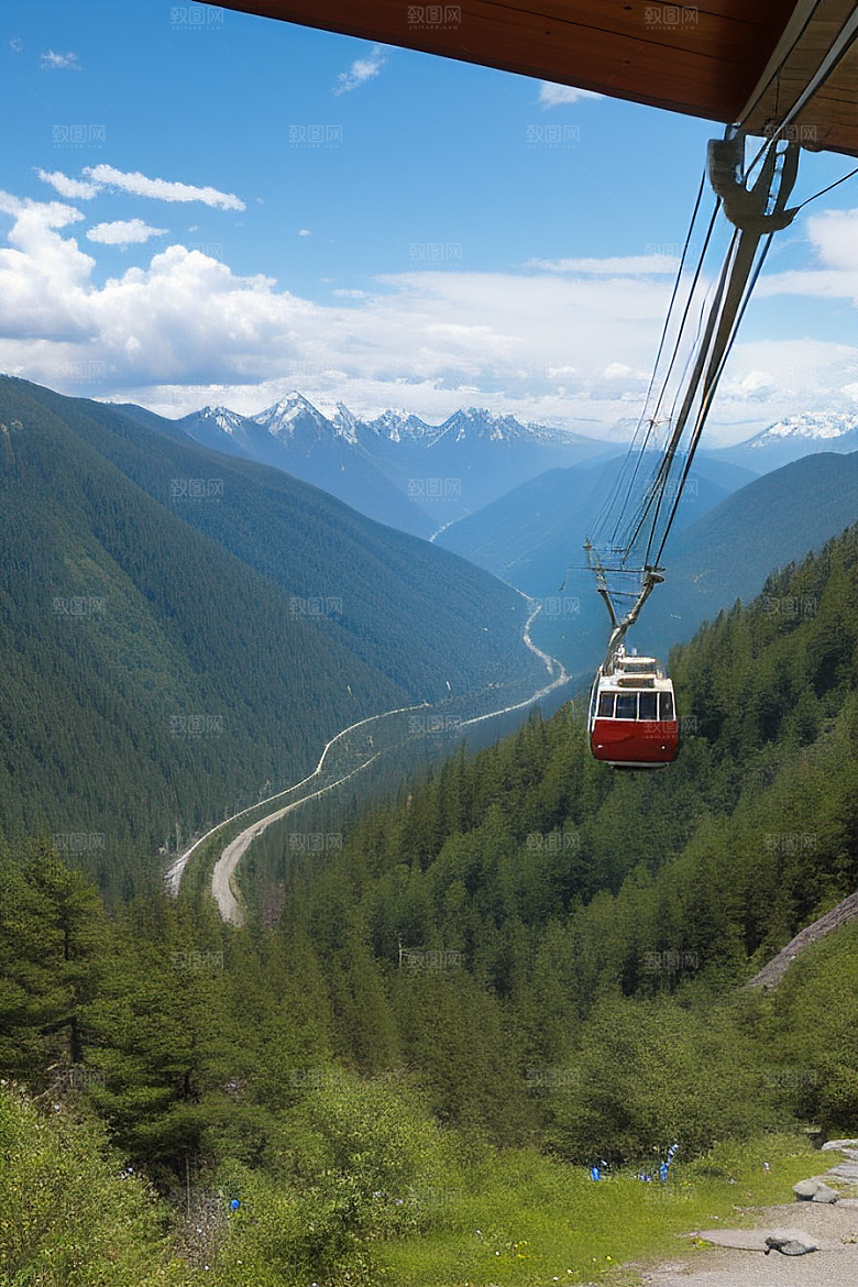 彩色登山缆车的令人惊叹之处