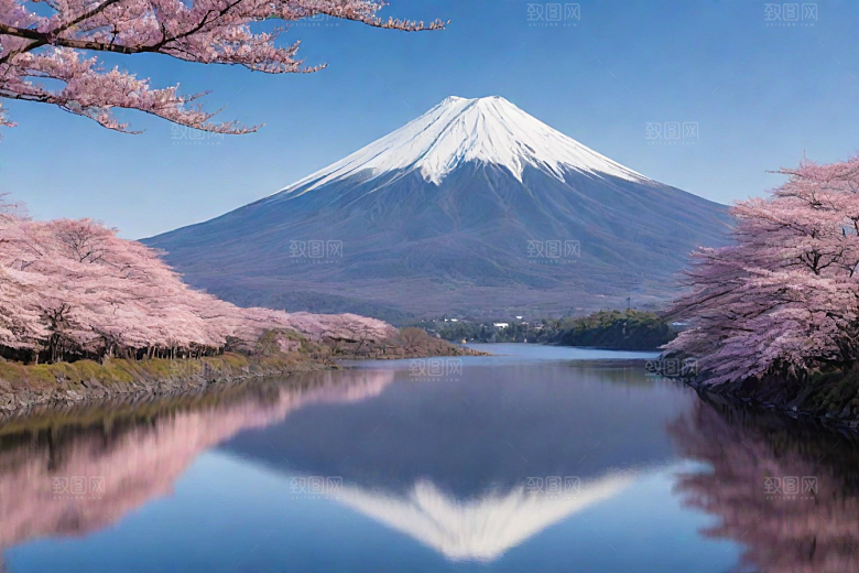 巍峨壮丽富士山的统领