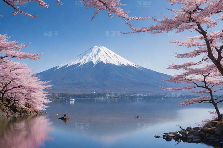 巍峨壮丽富士山的统领