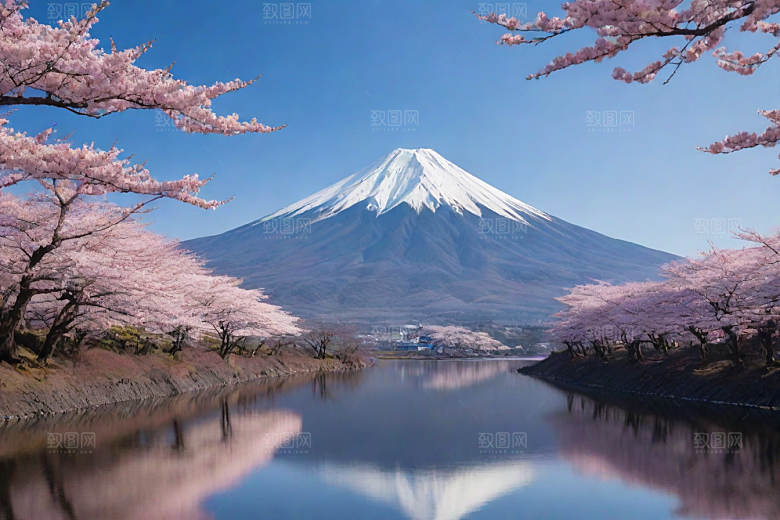 巍峨壮丽富士山的统领