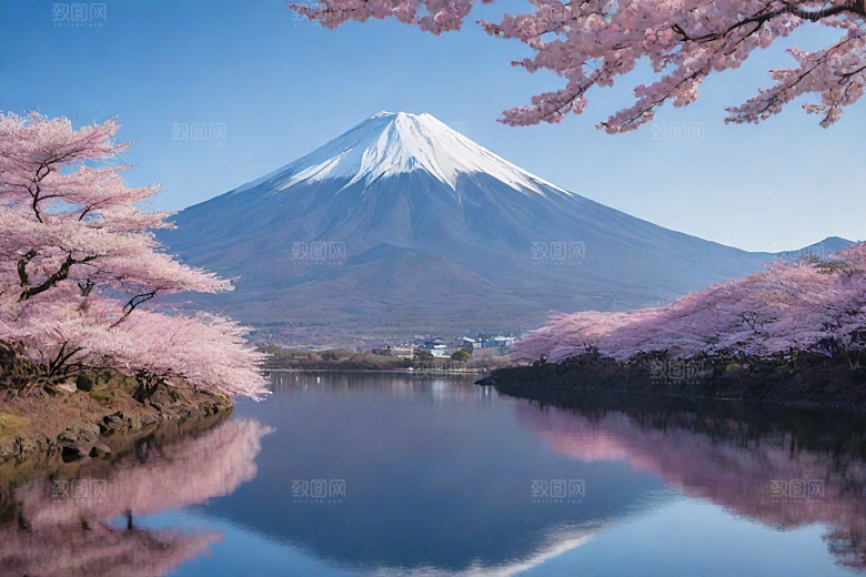 巍峨壮丽富士山的统领