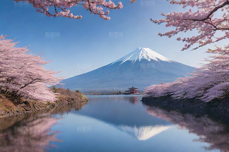 巍峨壮丽富士山的统领