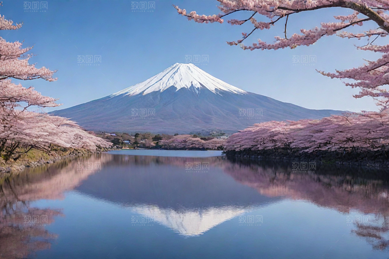 巍峨壮丽富士山的统领