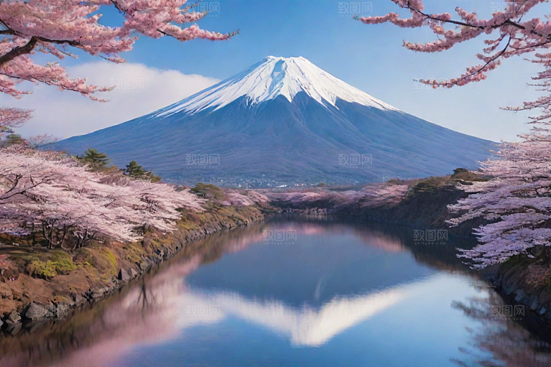 巍峨壮丽富士山的统领
