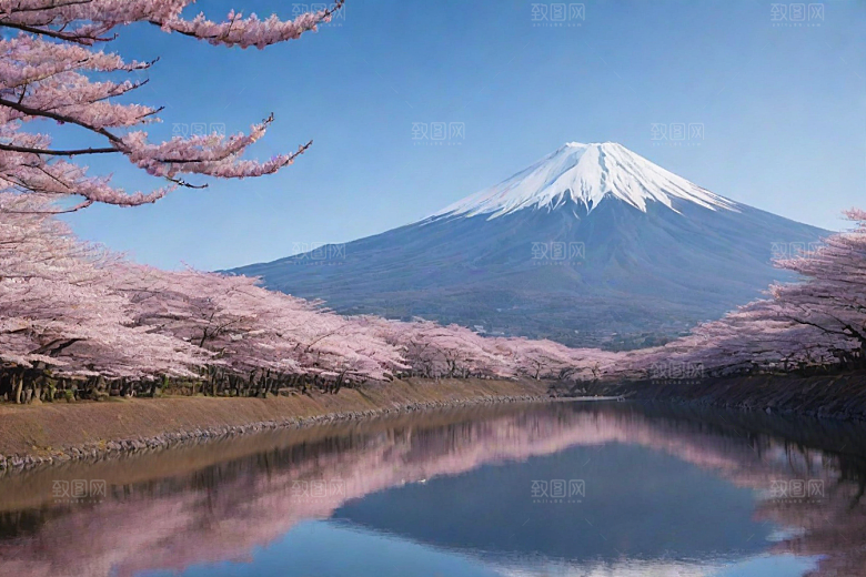 巍峨壮丽富士山的统领
