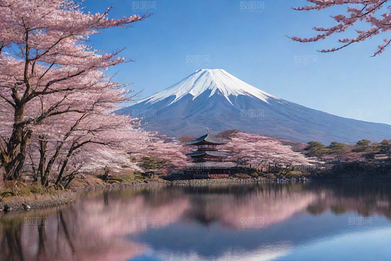 巍峨壮丽富士山的统领