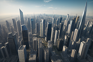 城市的不断变化摩天大楼见证的世界进步