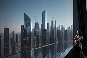 城市的极限摩天大楼提醒我们天空的无限