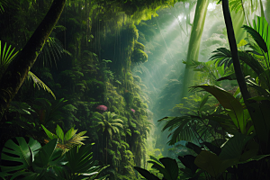 活的画布热带雨林中的生命交织