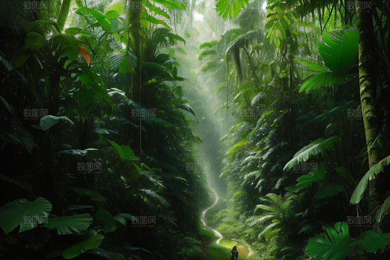 美丽的羽毛热带雨林中的鸟类世界
