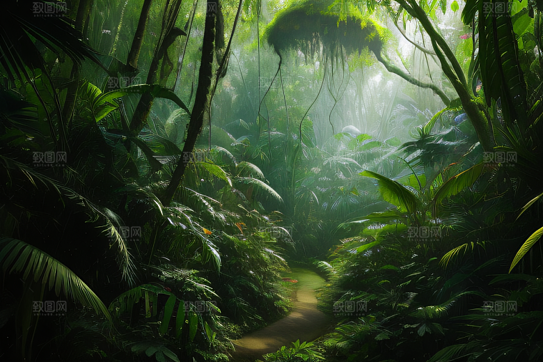 美丽的羽毛热带雨林中的鸟类世界