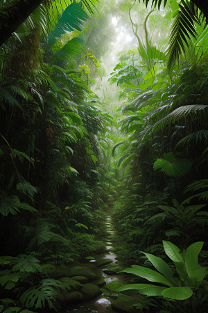 竞争与生存热带雨林中的生态平衡