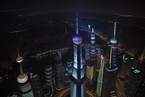 上海的骄傲东方明珠塔的辉煌风采