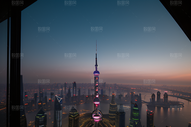 上海的骄傲东方明珠塔的辉煌风采