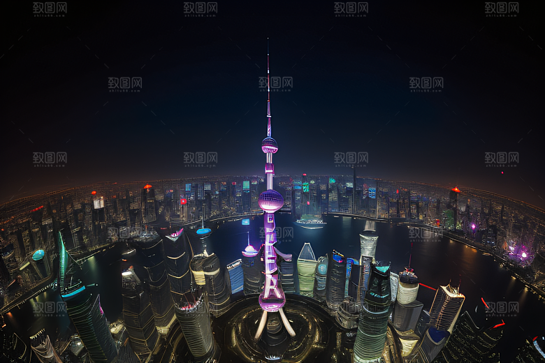 上海的骄傲东方明珠塔的辉煌风采