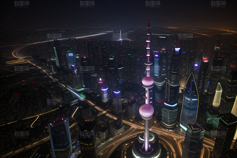 上海东方明珠塔城市地标的璀璨之光