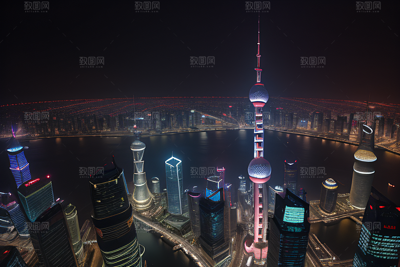上海东方明珠塔城市地标的璀璨之光