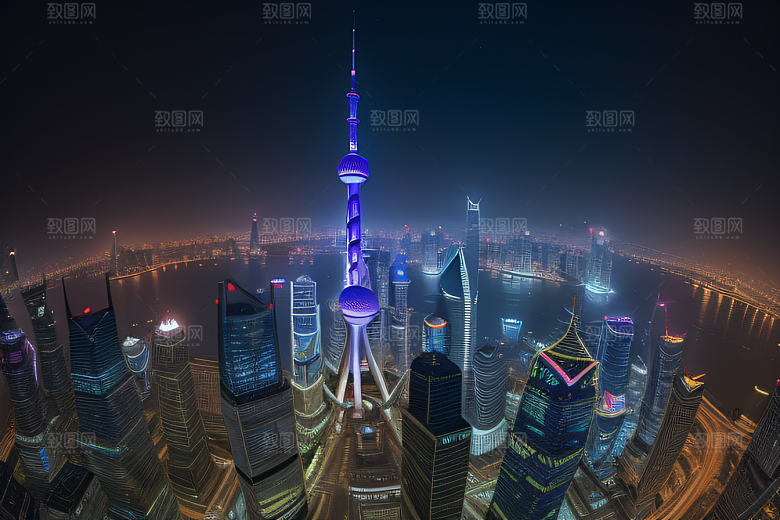 上海东方明珠塔城市地标的璀璨之光