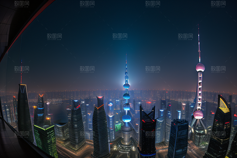 上海东方明珠塔城市地标的璀璨之光