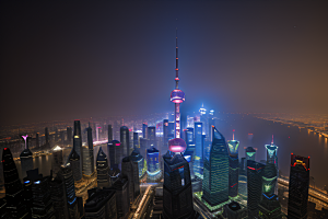 上海东方明珠塔城市地标的璀璨之光