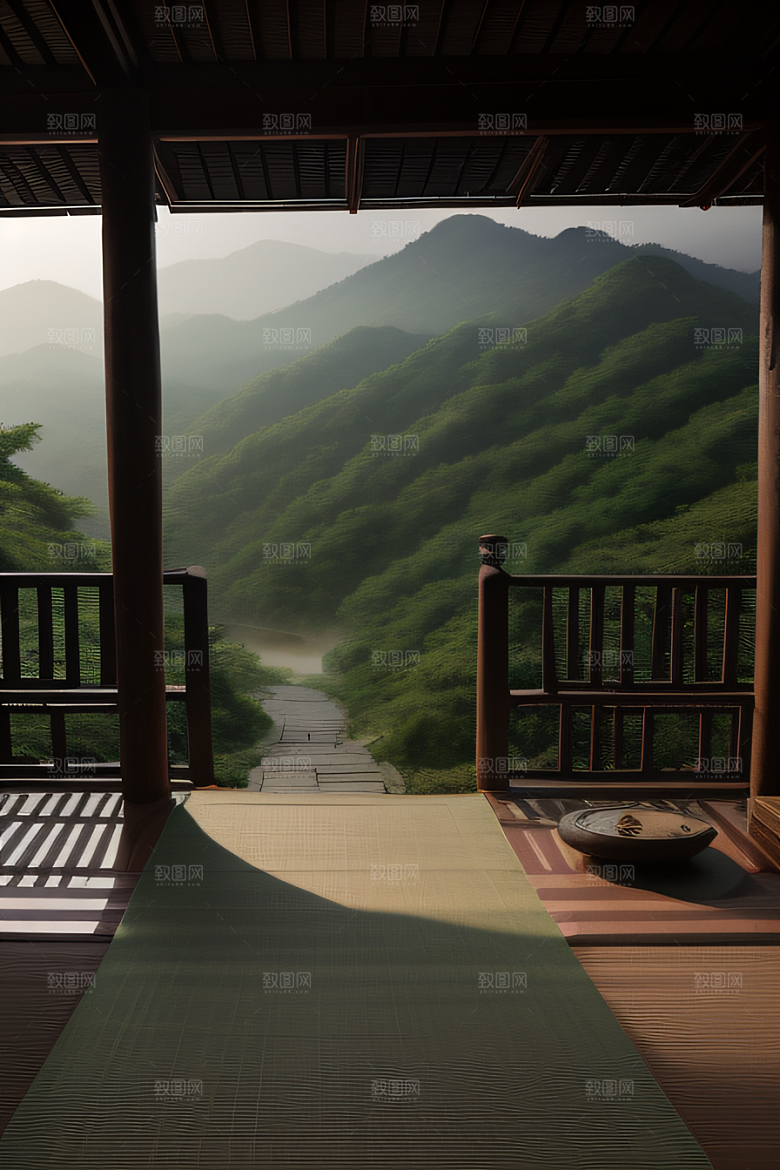 武夷山的传统中国水墨画风格 神秘自然之美
