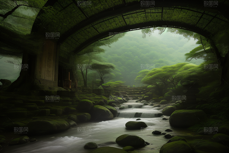 沉浸自然之美武夷山的中国传统水墨画