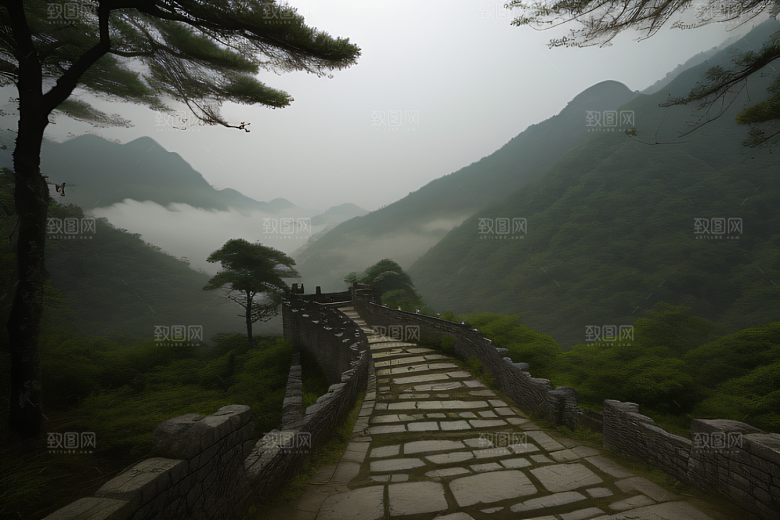 沉浸自然之美武夷山的中国传统水墨画