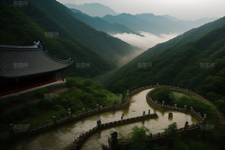 沉浸自然之美武夷山的中国传统水墨画