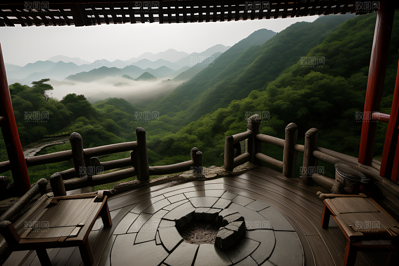 武夷山的传统中国水墨画风格 神秘自然之美