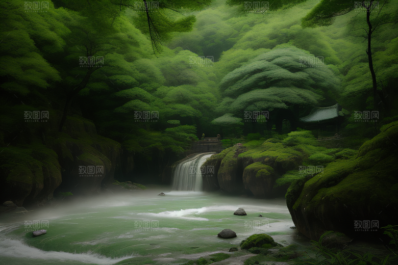 武夷山的传统中国水墨画风格 神秘自然之美
