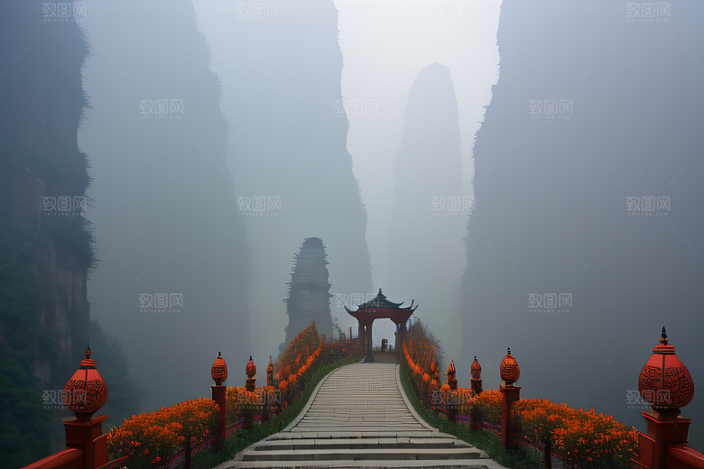 雄伟形态指向天际