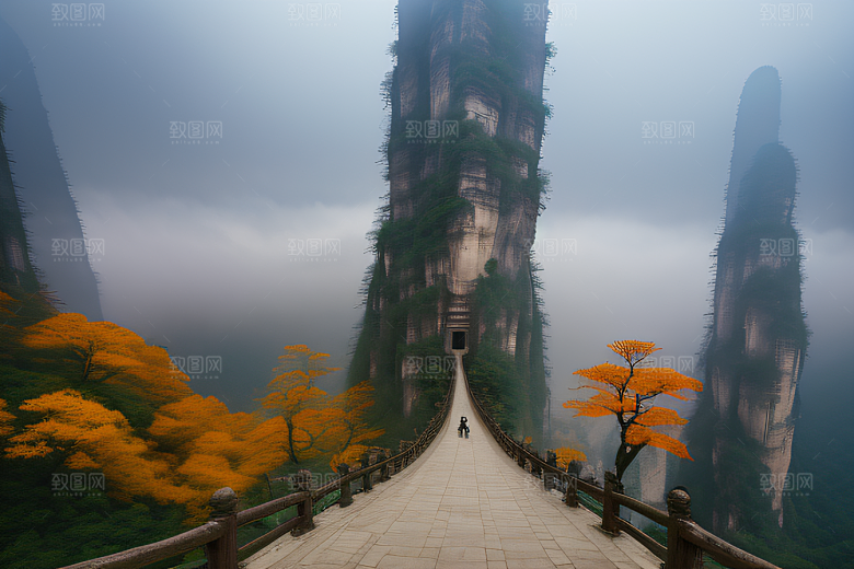 雄伟形态指向天际