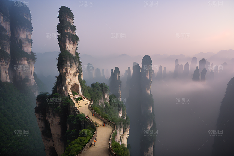 雄伟形态指向天际