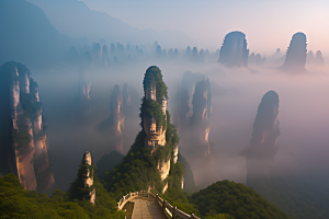 雄伟形态指向天际