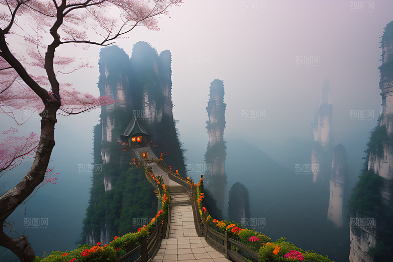雄伟形态指向天际