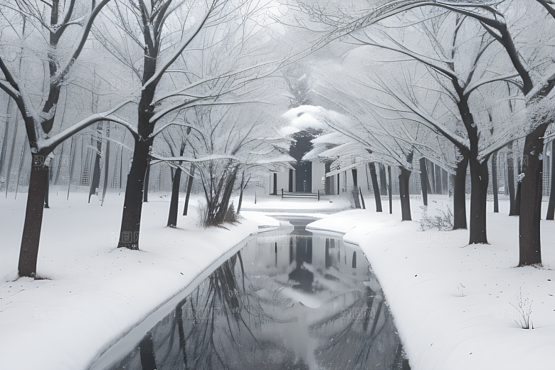 冰雪世界的静谧之美