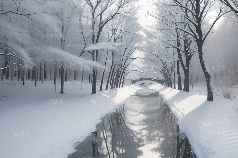 冰雪世界的静谧之美