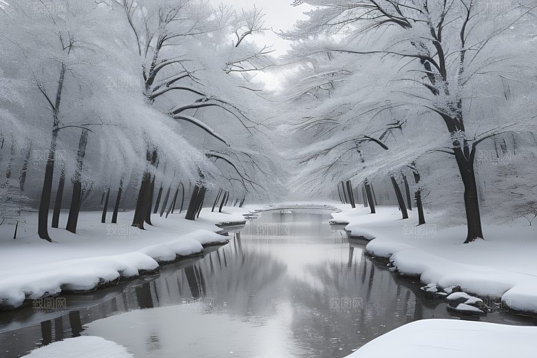 冰雪世界的静谧之美