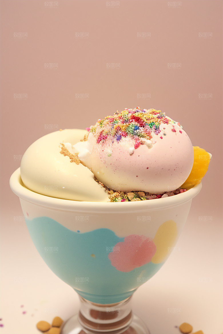 美味冰淇淋的精选原料