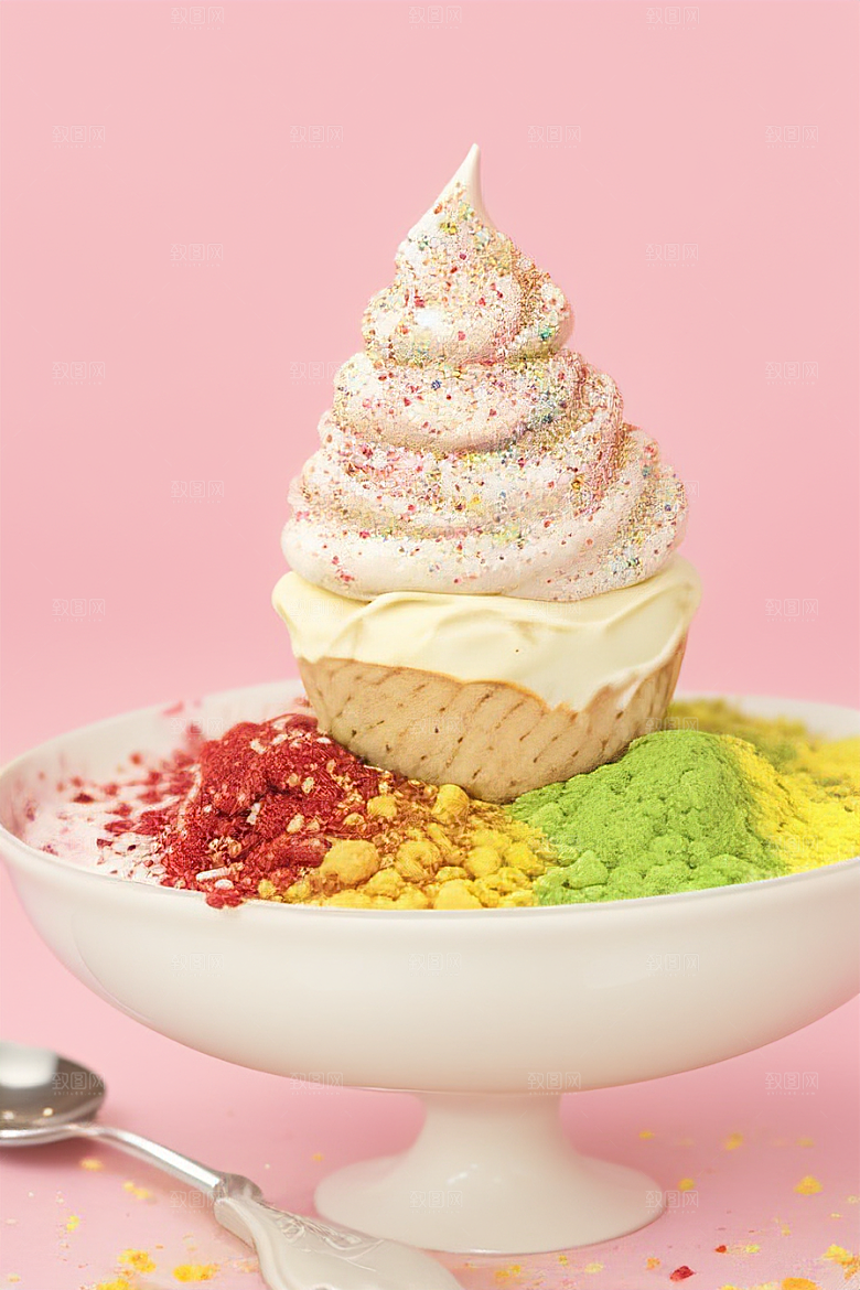 美味冰淇淋的精选原料