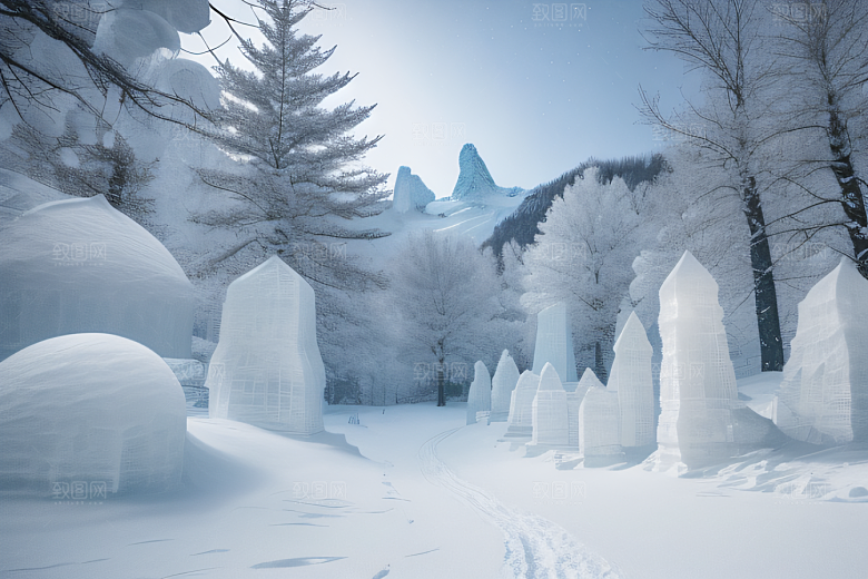 北方冰雪世界的冰雕艺术欣赏